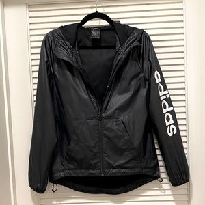 Adidas Black Windbreaker